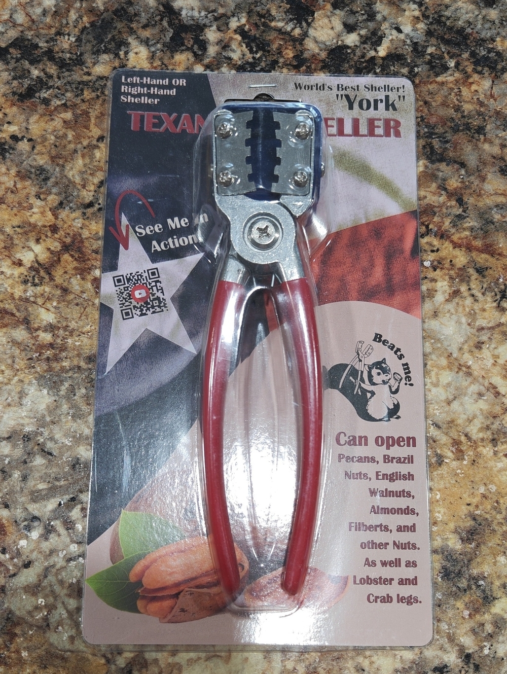 Red Handheld Nut Cracker